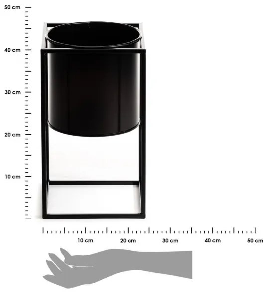 Portafiori RING 40x23 cm nero