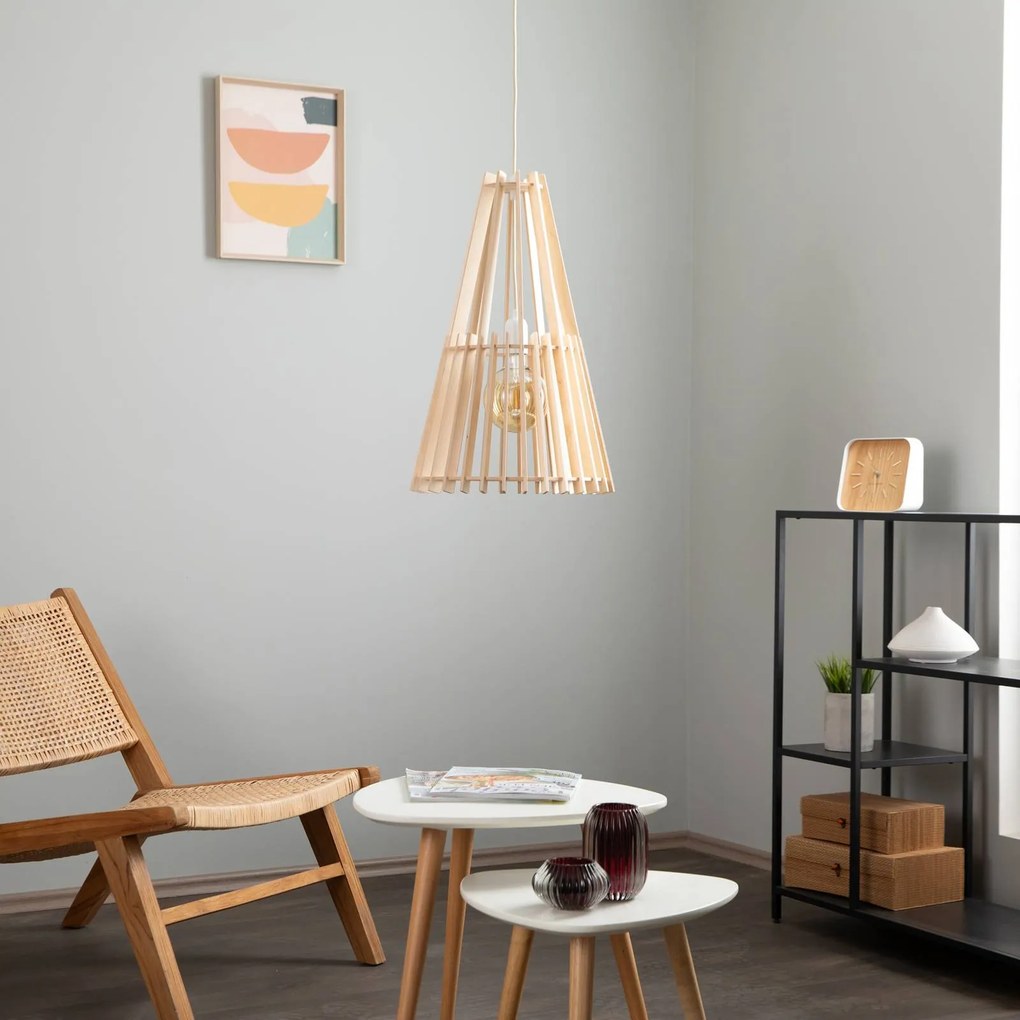 Envostar Lohr sospensione, legno, conica Ø 39cm