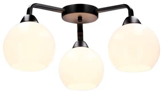 Lampadario a plafone CALDERA 3xE27/60W/230V nero