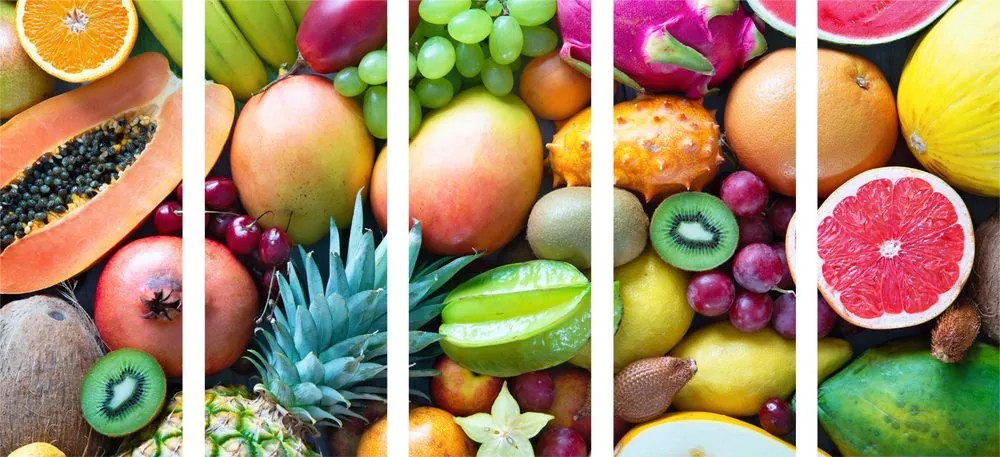 Quadri 5 pezzi – Frutta tropicale