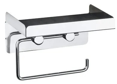 Porta carta igienica autoportante con vano portaoggetti - Wenko