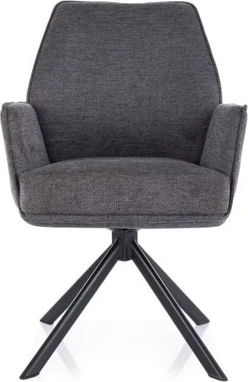 Sedia Hugo Brego grigio18/nero