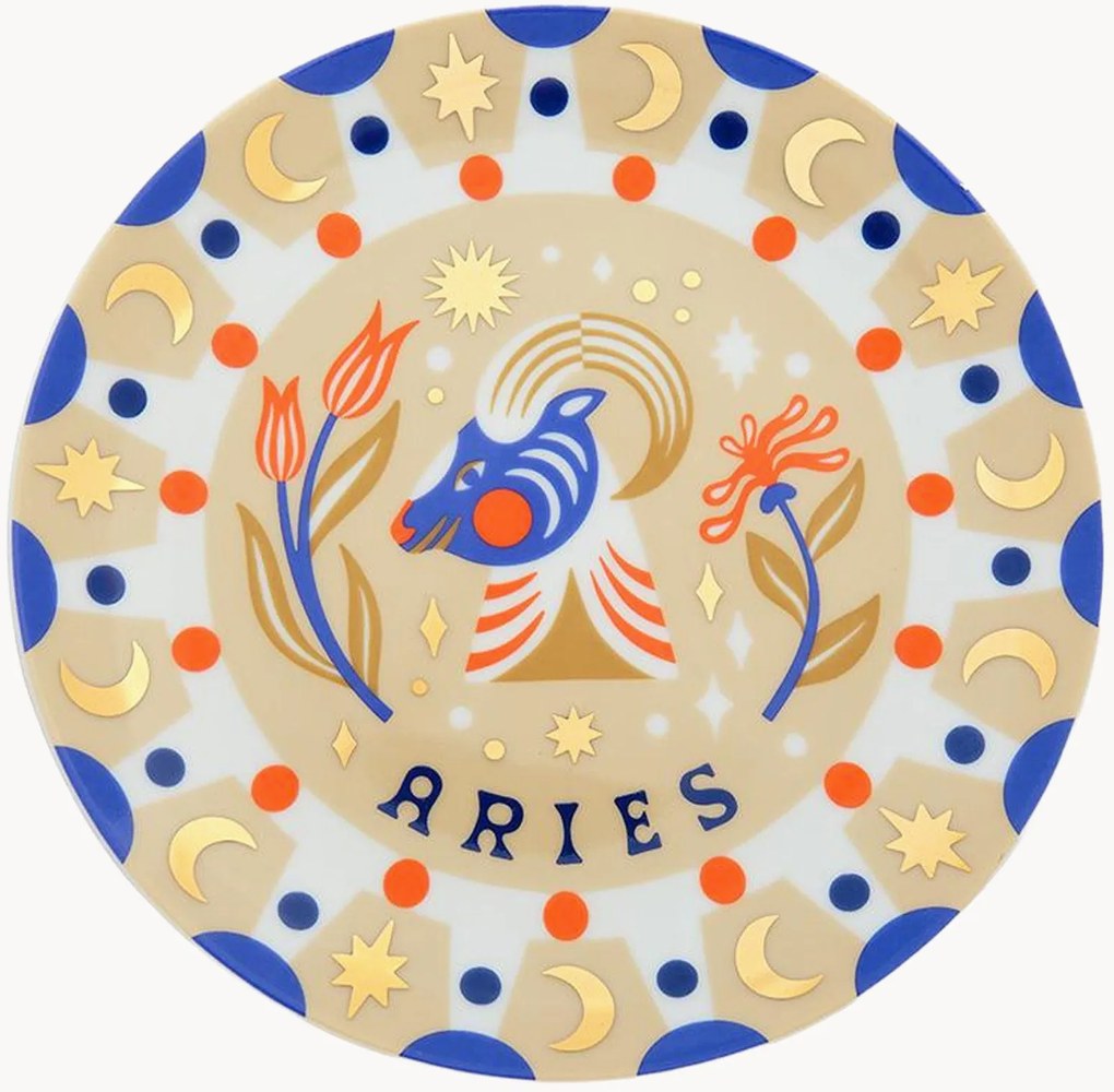 Piatto da dessert in porcellana Aries