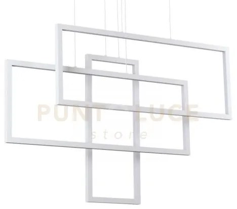Frame lampadarioa  sospensione 3 rettangoli led 3000k 93w  10900 lm...