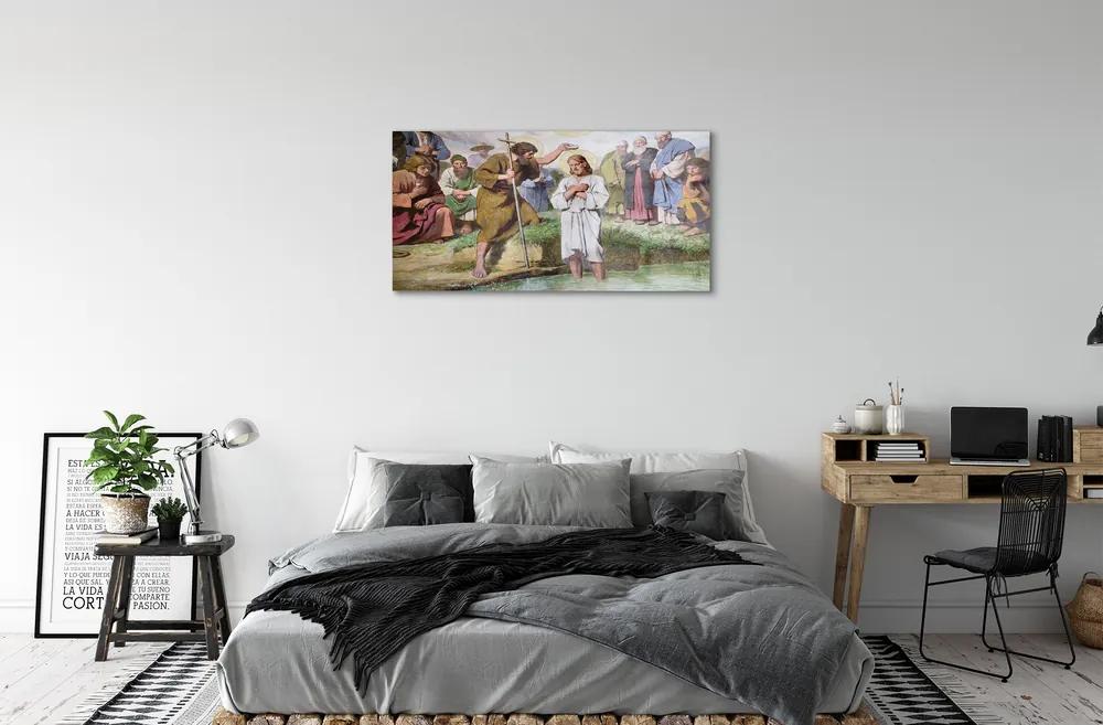 Quadro acrilico Immagine di Gesù 100x50 cm