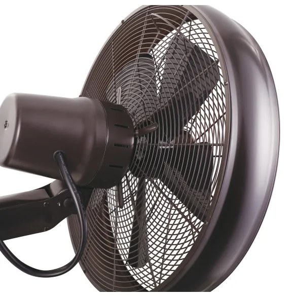 Lucci air 213125 - Ventilatore da parete BREEZE 55W/230V nero/marrone + tc