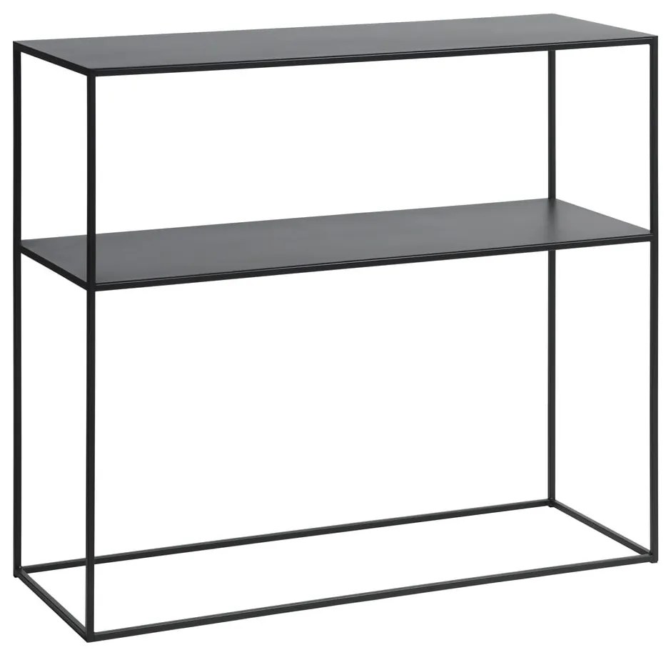 Consolle in metallo nero 35x90 cm Pebble - Unique Furniture