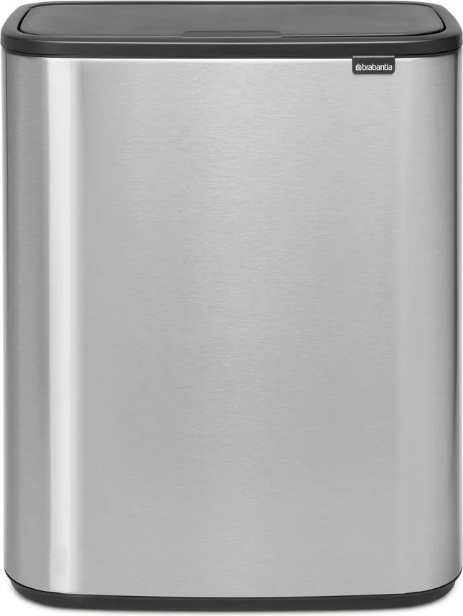 Bidone in acciaio touch in argento opaco 60 l Bo Touch Bin - Brabantia