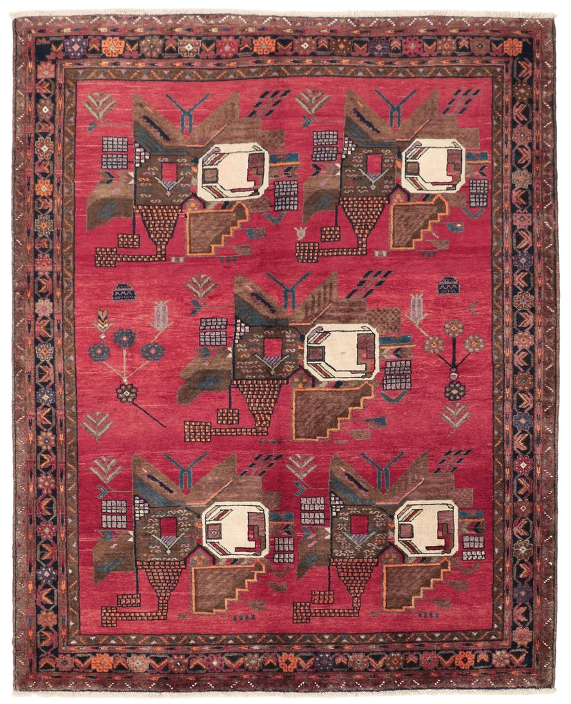 Afshar Tappeto 160 x 200 (Iran) Annodato A Mano