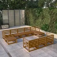 Set Divani da Giardino 10 pz in Legno Massello di Pino 3076112