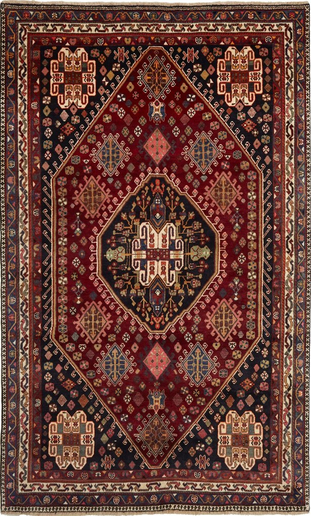 Gashghai Tappeto 170 x 280 Rosso (Iran) Annodato A Mano