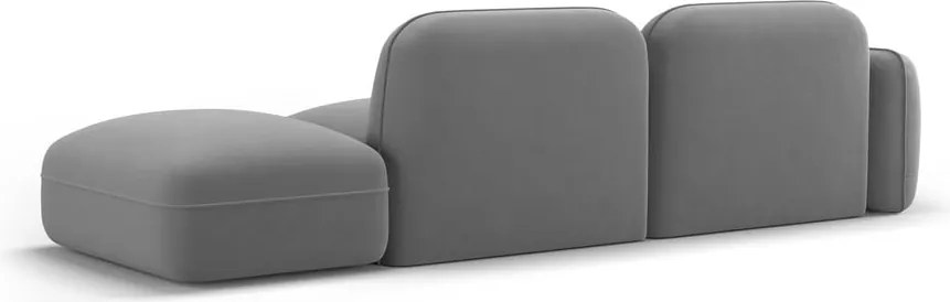 Poltrona lounge in velluto grigio chiaro (angolo sinistro) Audrey - Interieurs 86