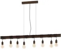 Lampadario Industrial Townshend 4 8 Luci Acciaio Marrone E Ner Invecchiato