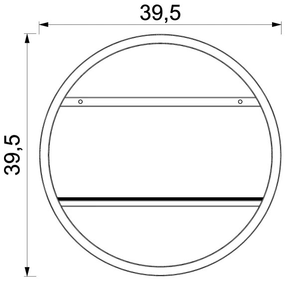 Mensola SHELF diametro 39,5 cm quercia