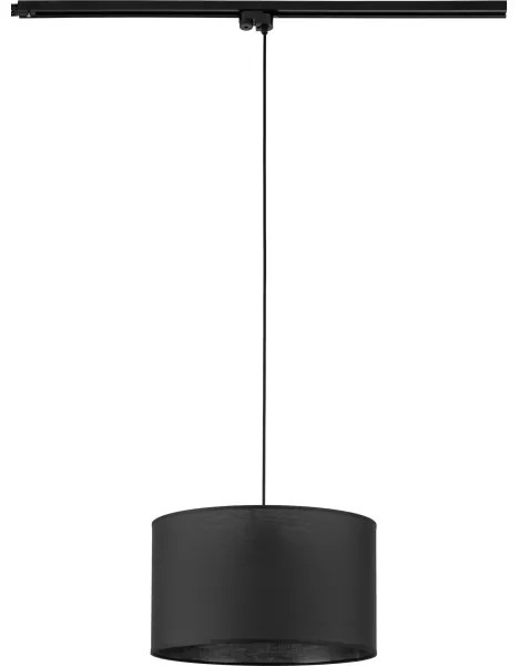 Lampadario su filo per sistema a binario TRACER 1xE27/15W/230V diametro 38 cm nero