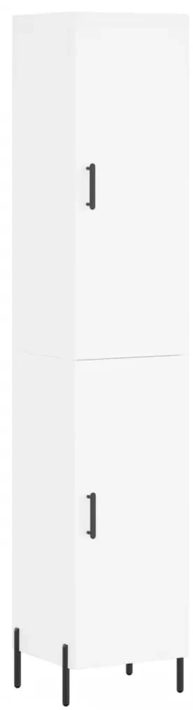 Credenza bianca 34,5x34x180 cm in legno multistrato