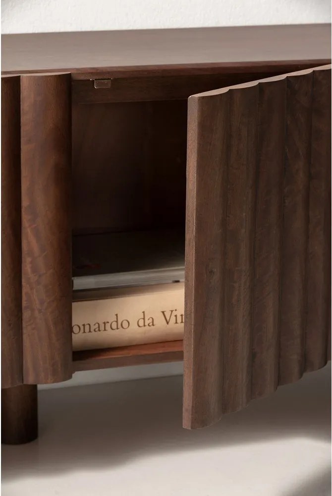 Mobile TV marrone in mango massiccio 160x55x40 cm Tamira – MOME