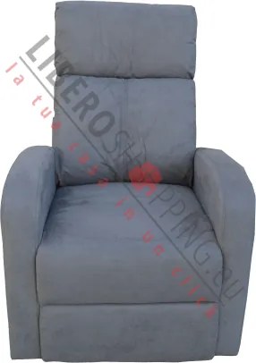 Poltrona relax manuale reclinabile FORTUNA con tessuto in microfibra GRIGIO