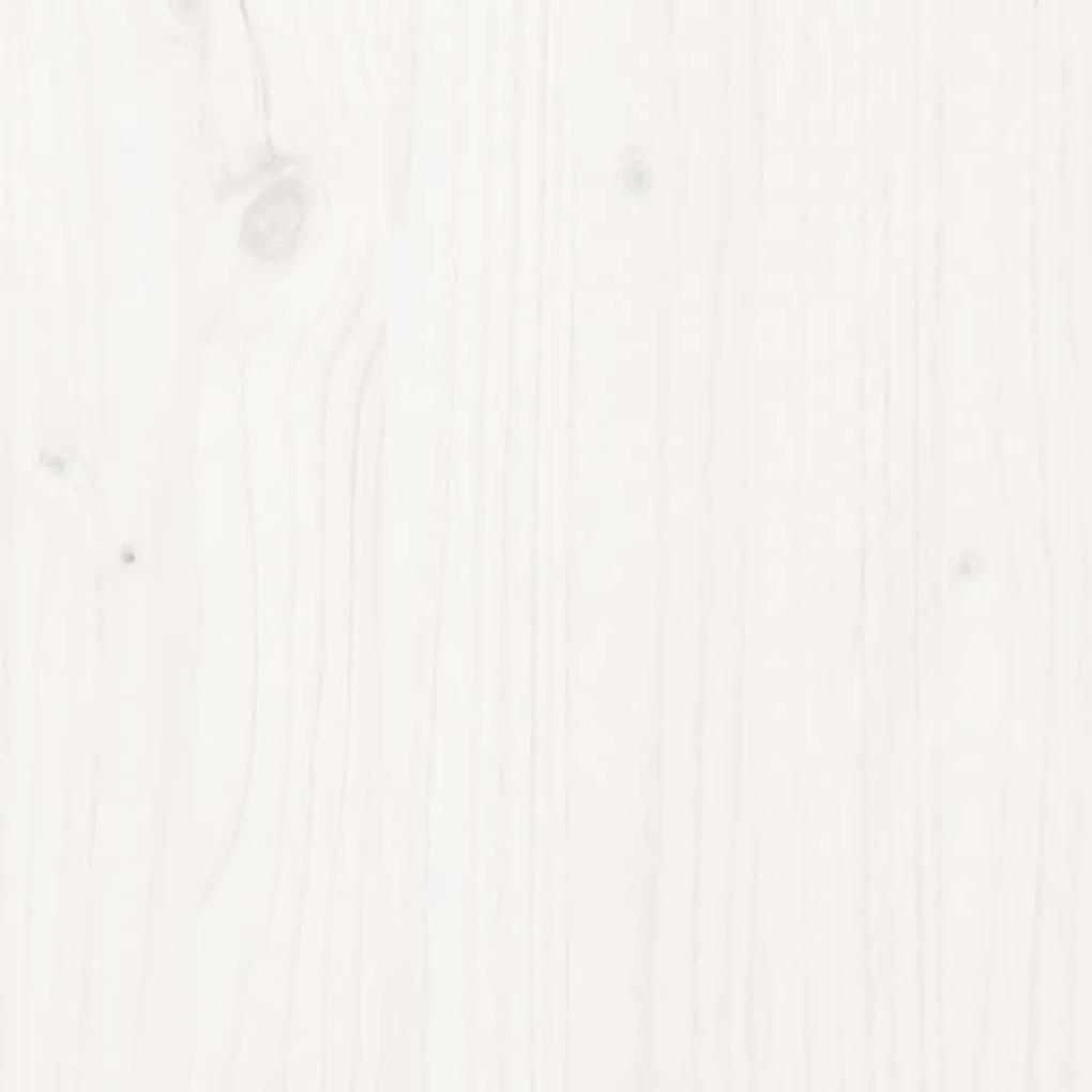 Giroletto bianco in legno massello di pino 140x190 cm