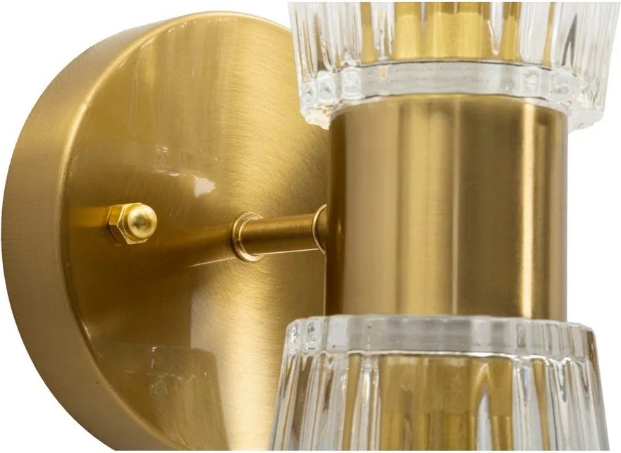 Lampada da parete dorata in vetro Prague – Mauro Ferretti