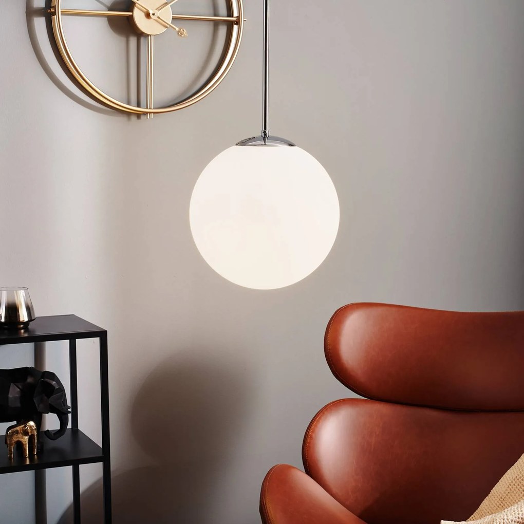 ALDEX Lampada a sospensione Dione, 1 luce, bianco/cromo 30 cm