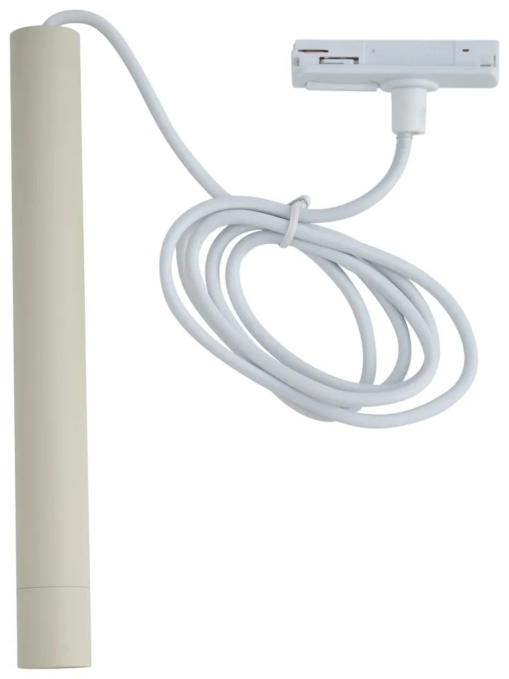 Lampada a sospensione moderna beige con bianco per sistema a binario monofase - Iconic Frini