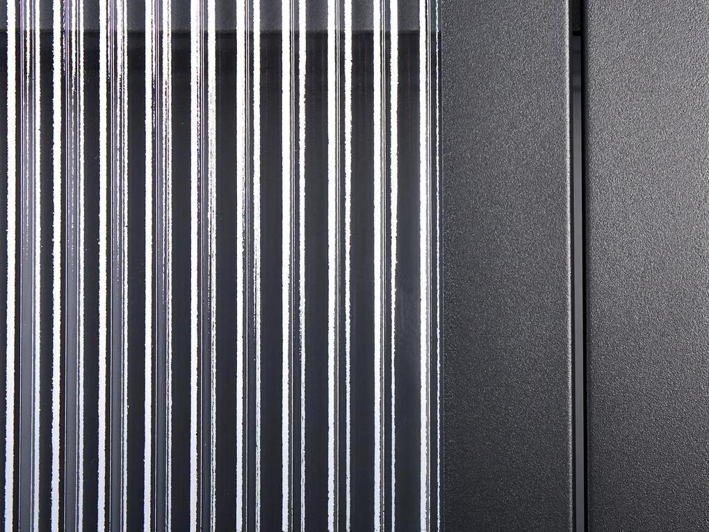 Vetrina metallo nero 90 x 31 cm LERRYN Beliani