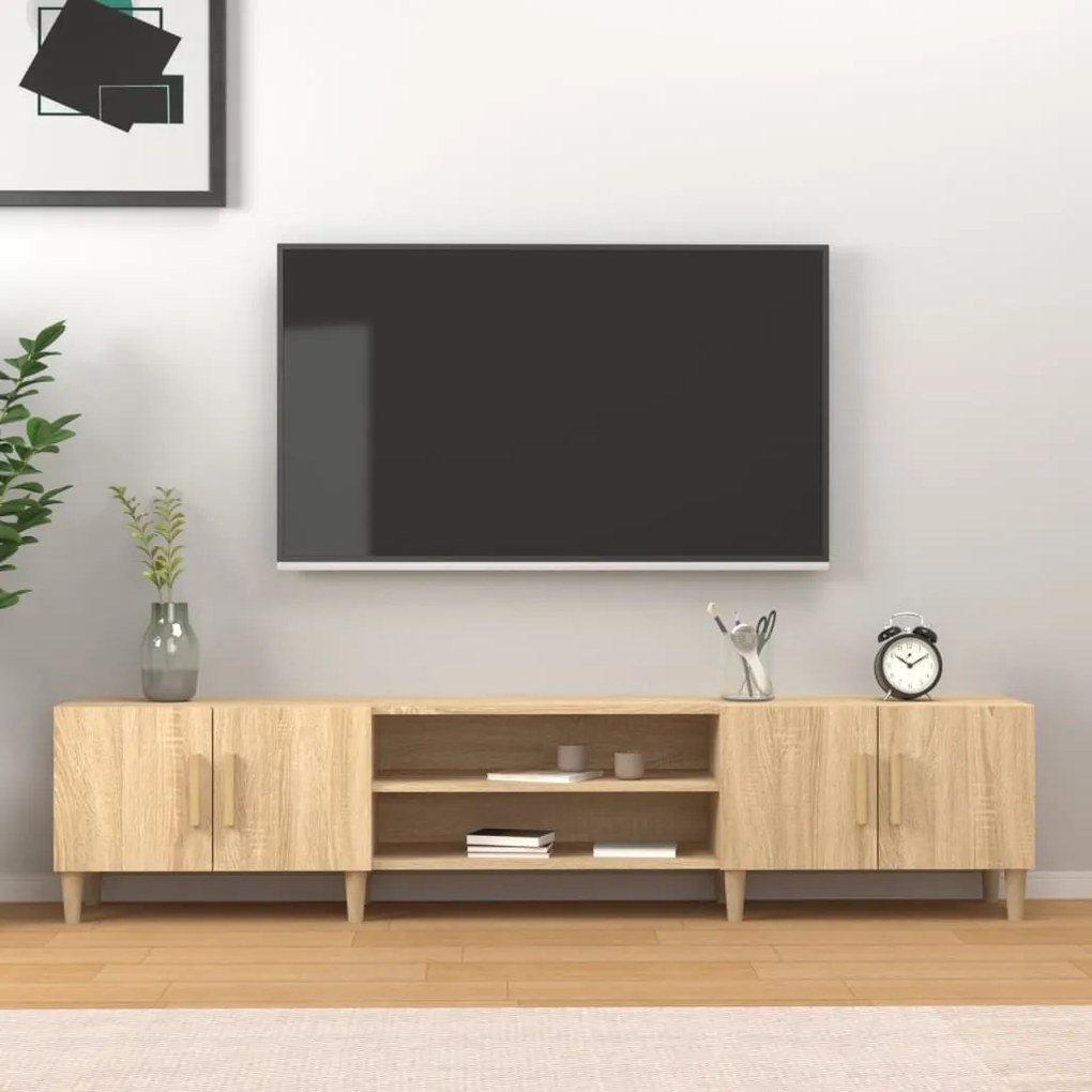 Mobile Per Tv Rovere Sonoma 180x31,5x40 Cm İn Legno Multistrato /