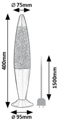 Rabalux 76115 - LED Lampada lava (lampada Astro) GLITTER 2 LED/25W/230V