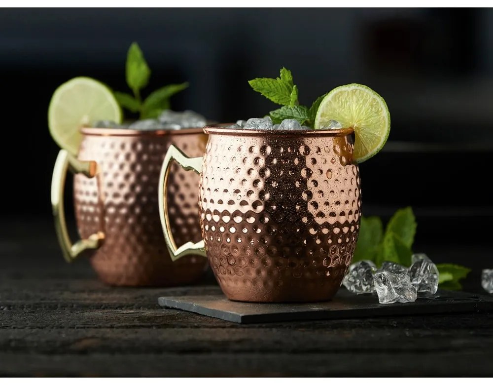 Tazze in set color rame in acciaio 400 ml 2 pz Moscow Mule – Lyngby Glas
