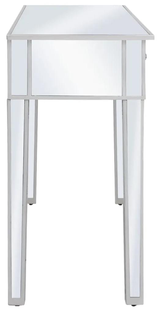 Tavolo consolle in mdf e vetro specchiato 106,5x38x76,5 cm