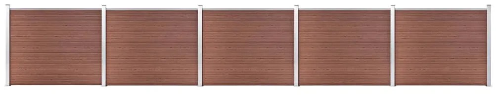 Set Pannelli Di Recinzione İn Wpc 872x146 Cm Marrone /