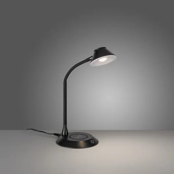 JUST LIGHT. 14414-18-LED Lampada da tavolo dimmerabile con ricarica PUCKI LED/4,5W/230V nera