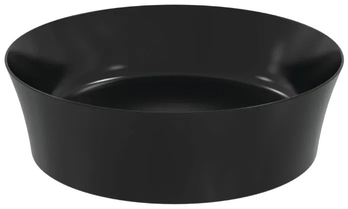 Ideal standard Ipalyss Lavabo 40 cm rotondo da appoggio senza foro senza troppo pieno in Diamatec nero opaco