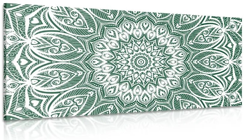 Stampa su tela – Mandala armonia su sfondo verde