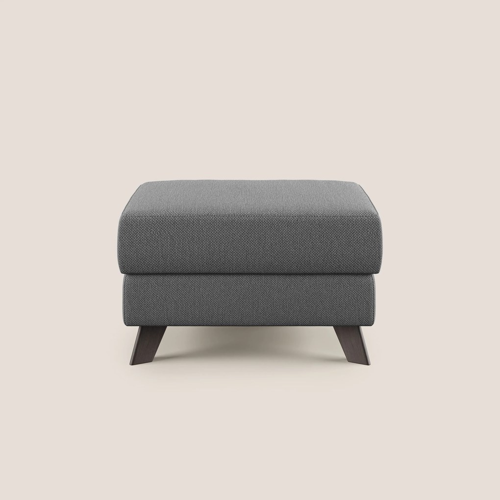 Moon Pouf contenitore e piedini alti in tessuto smacchiabile con acqua T05