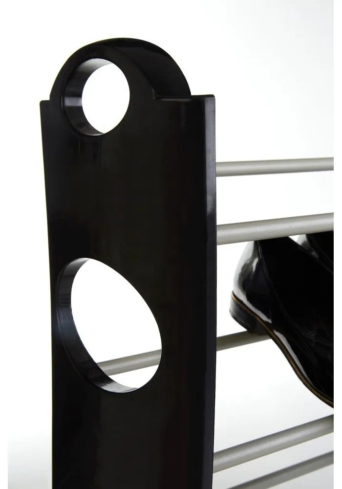 Scarpiera in metallo nera e argento Tavia - Premier Housewares