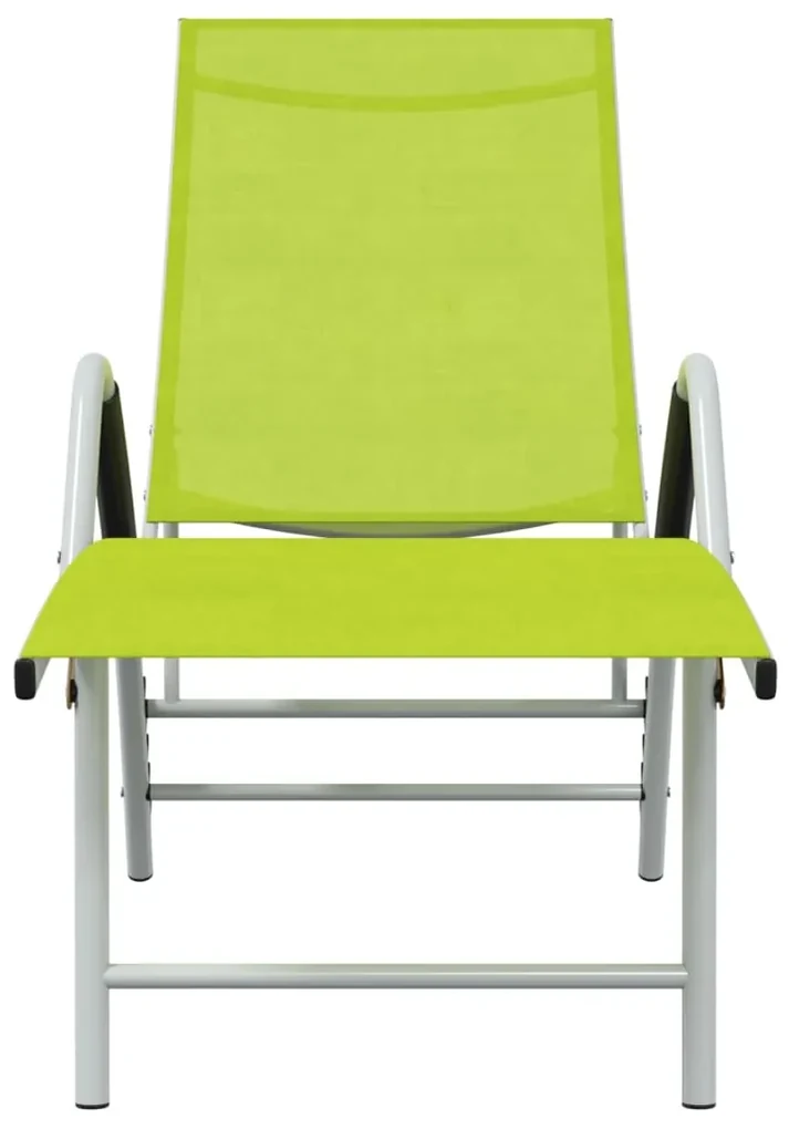 Lettino prendisole in textilene e alluminio verde