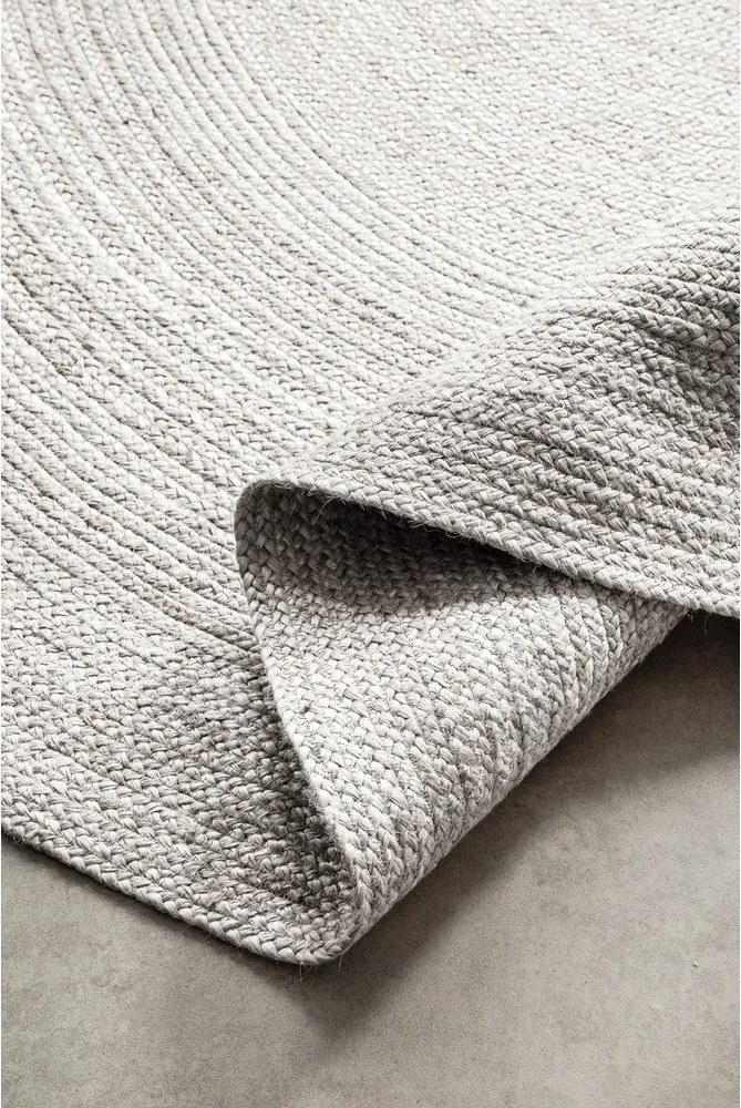 Tappeto rotondo bianco in iuta reversibile/tessuto a mano ø 140 cm Braided – Hanse Home