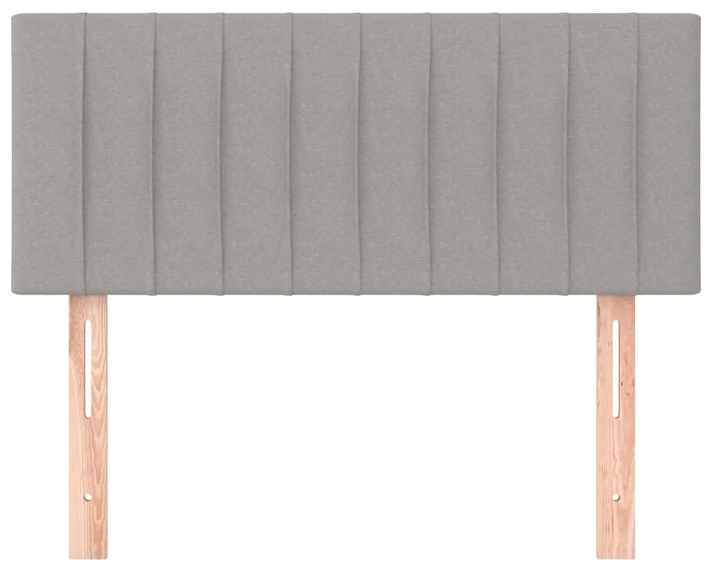 Testiera grigio chiaro 100x5x78/88 cm in tessuto