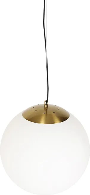 Lampada a sospensione scandinava smart oro con vetro opale 40cm incl. WiFi A60 - Ball 40