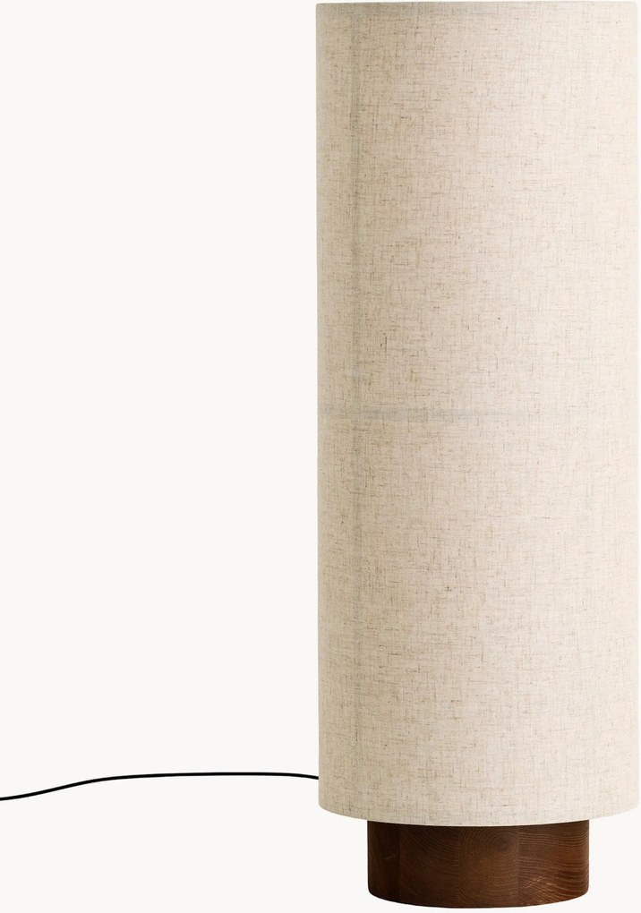 Lampada da tavolo in lino fatta a mano Hashira, luce regolabile