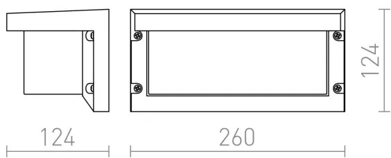 RED - Design Rendl- R12561 - Applique da esterno HIDE 1xE27/18W/230V IP54