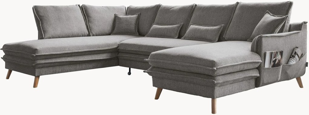 Divano angolare panoramico 8 posti con contenitore Charming Charlie, lato destro