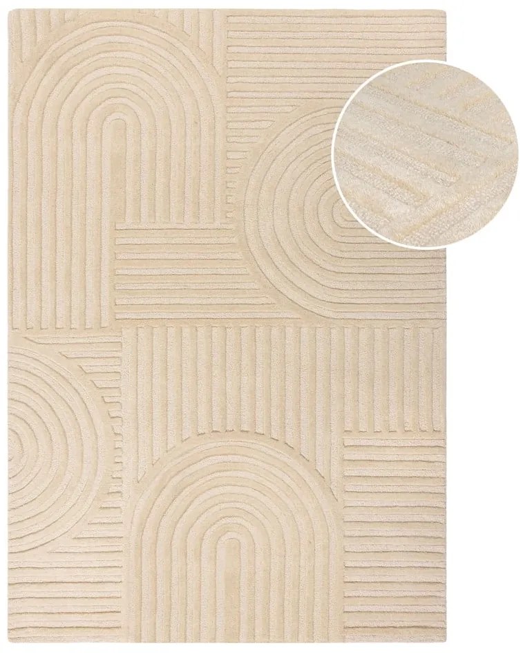 Tappeto in lana beige 120x170 cm Zen Garden - Flair Rugs