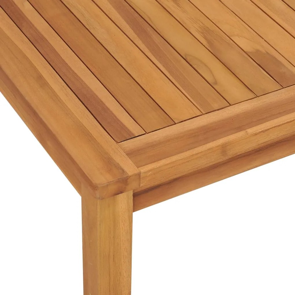 Set da Pranzo per Giardino 5 pz in Legno Massello di Teak