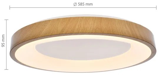 Brilagi - Plafoniera LED dimmerabile DORIA LED/60W/230V 3000-6500K diam. 60 cm + telecomando