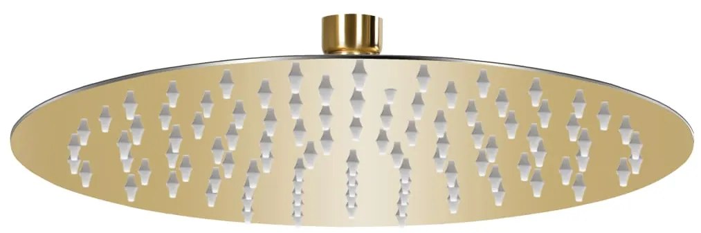 Testa Doccia A Pioggia İn Acciaio Inox 25 Cm Rotonda Oro /
