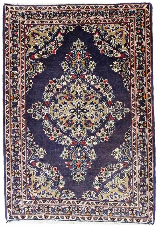 Sarouk Tappeto persiano 150x110 Blu (Iran) Annodato A Mano