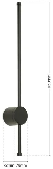 Orion WA 2-1473 - Illuminazione a LED per specchi da bagno FERDINAND LED/12W/230V IP54 nero